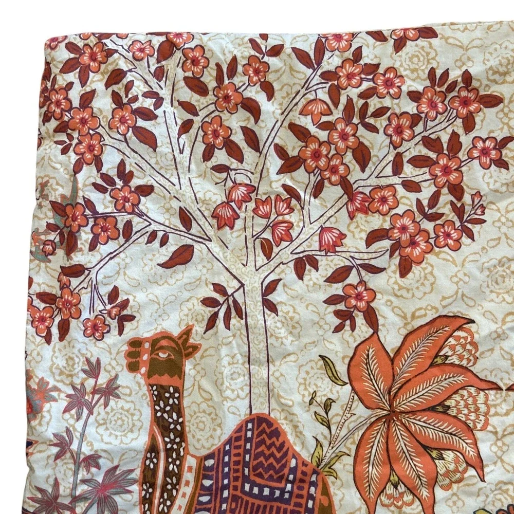 Anthropologie Sham Desert Garden Organic Cotton Printed Percale Euro Sham